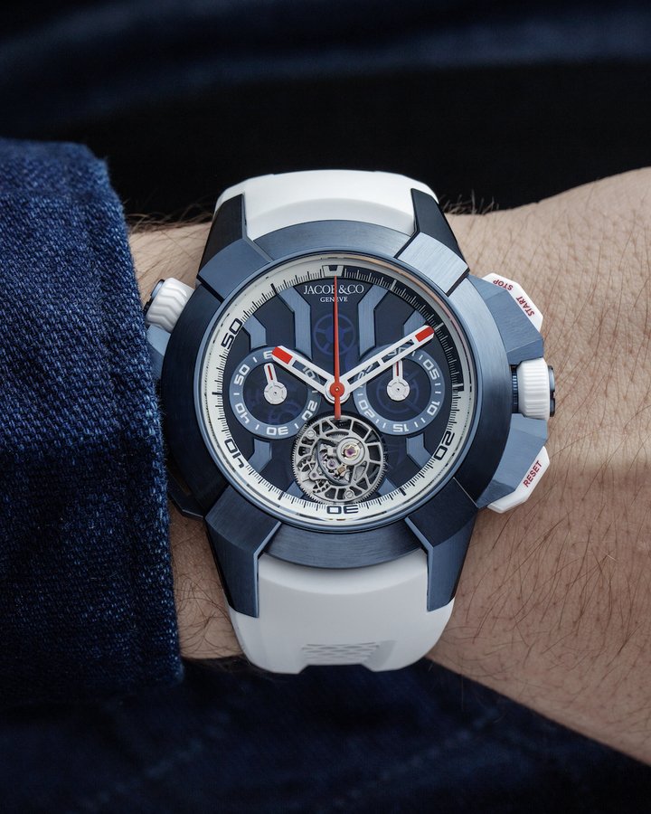 Jacob & Co. chooses blue for its Epic X Chrono Tourbillon