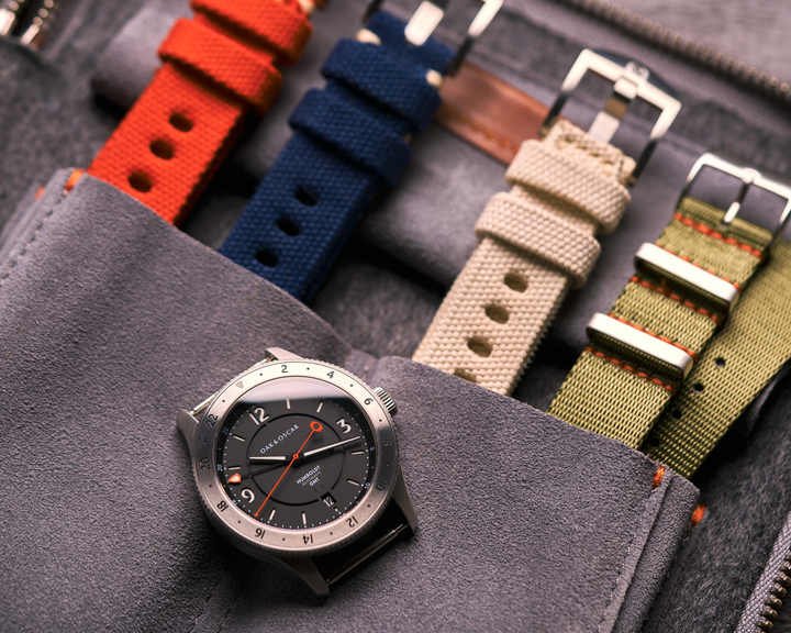 Fancher spent years finding the right supplier skilled enough to make canvas watch straps that are durable and rugged for all kinds of outdoor conditions.