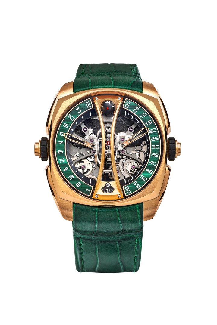 Cyrus Klepcys Vertical Skeleton Tourbillon Malachite in two pieces only