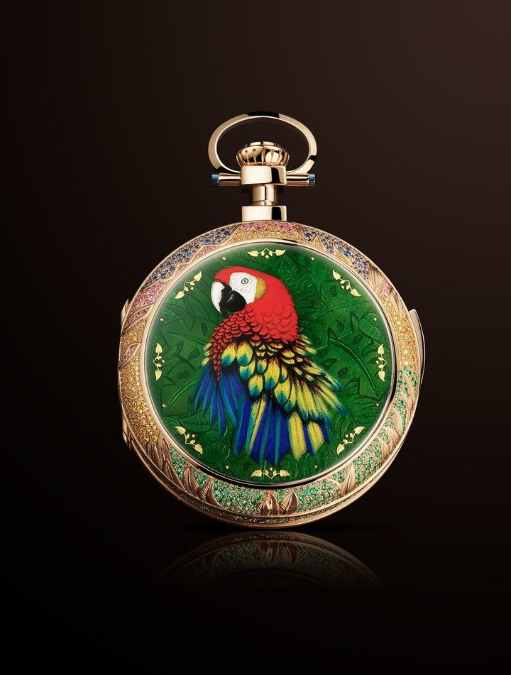 Jaquet Droz Pocket Watch Automaton - Parrot Repeater