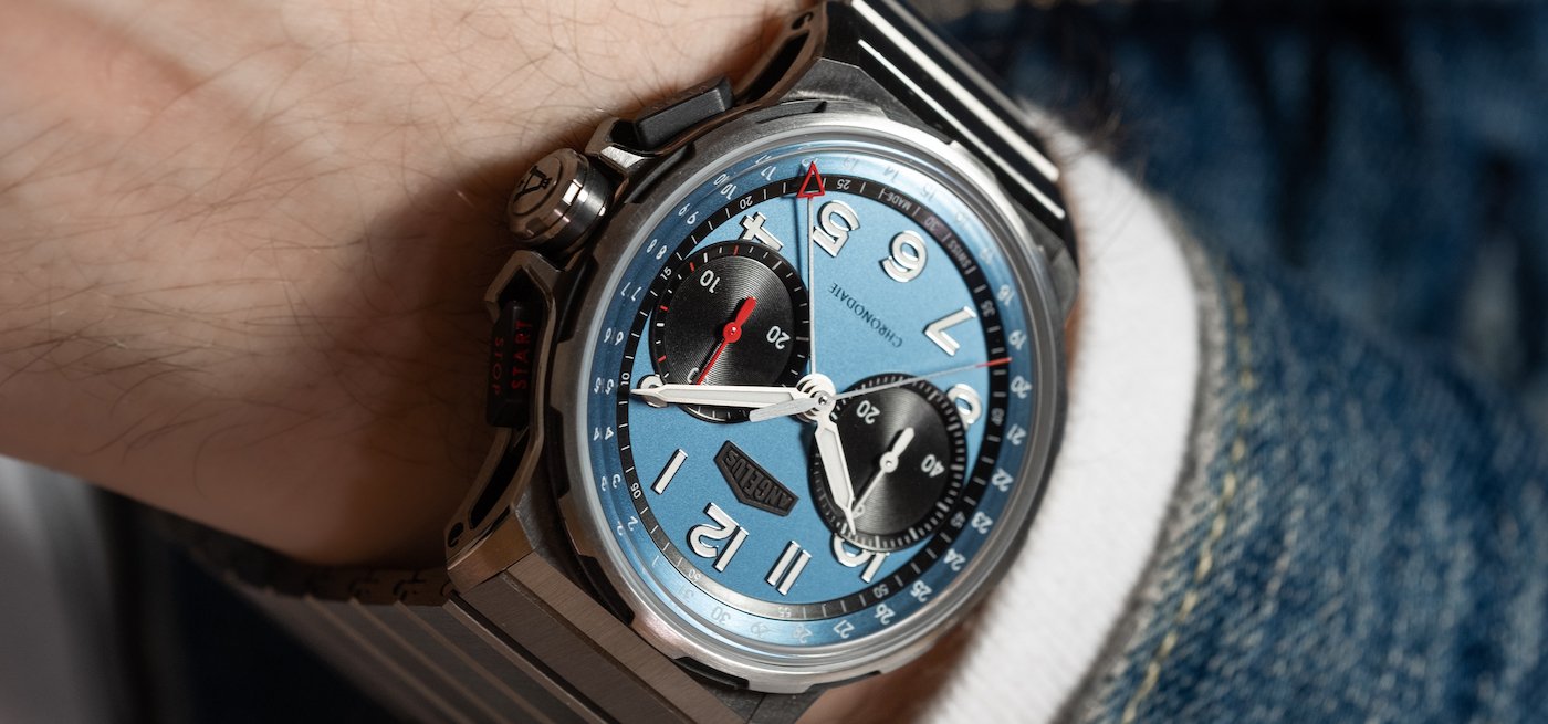 Angelus introduces the Chronodate Titanium Storm Blue Edition