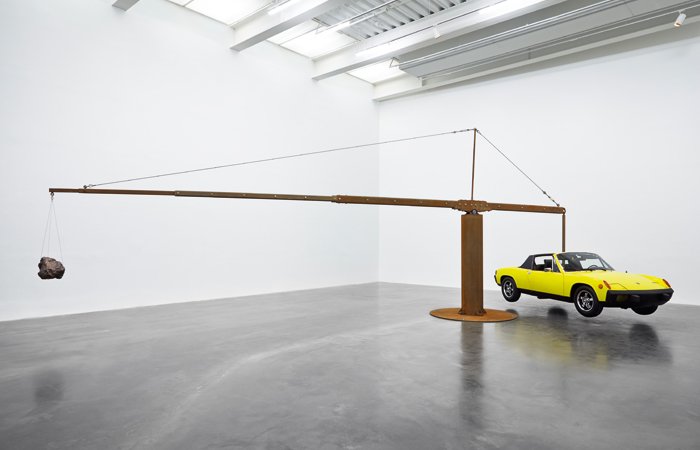 Chris Burden, “Porsche with Meteorite” 2013.