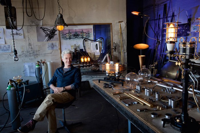 Frank Buchwald in his workshop