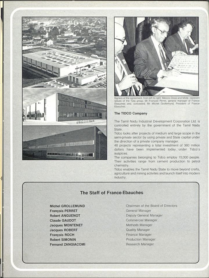 Alongside Japanese manufacturers, France Ebauches contributed to the transfer of technology that enabled Titan to produce its own movements and watches in the early days of the company, as shown in this archive from 1985.