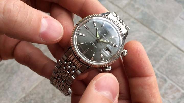 A Citizen Alarm Date with fluted bezel and original BOR bracelet