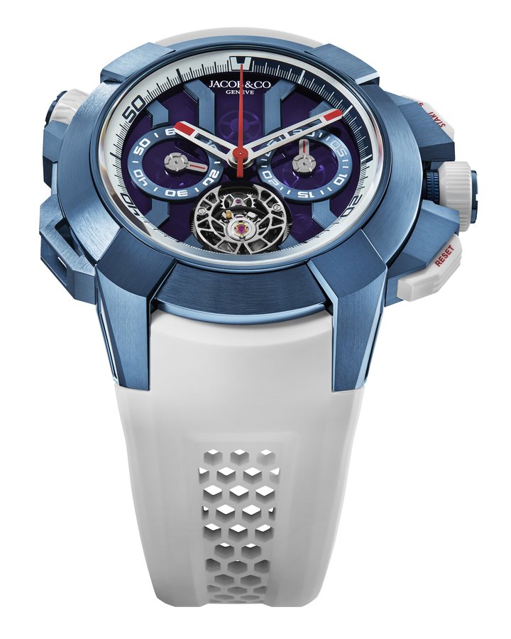 Jacob & Co. chooses blue for its Epic X Chrono Tourbillon