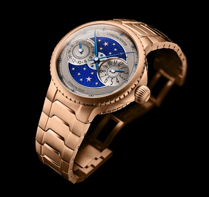 Chronoswiss unveils the Pulse GMT Enamel Sky Gold