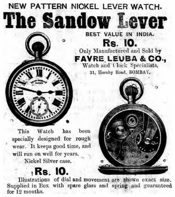 Swiss watches in colonial India