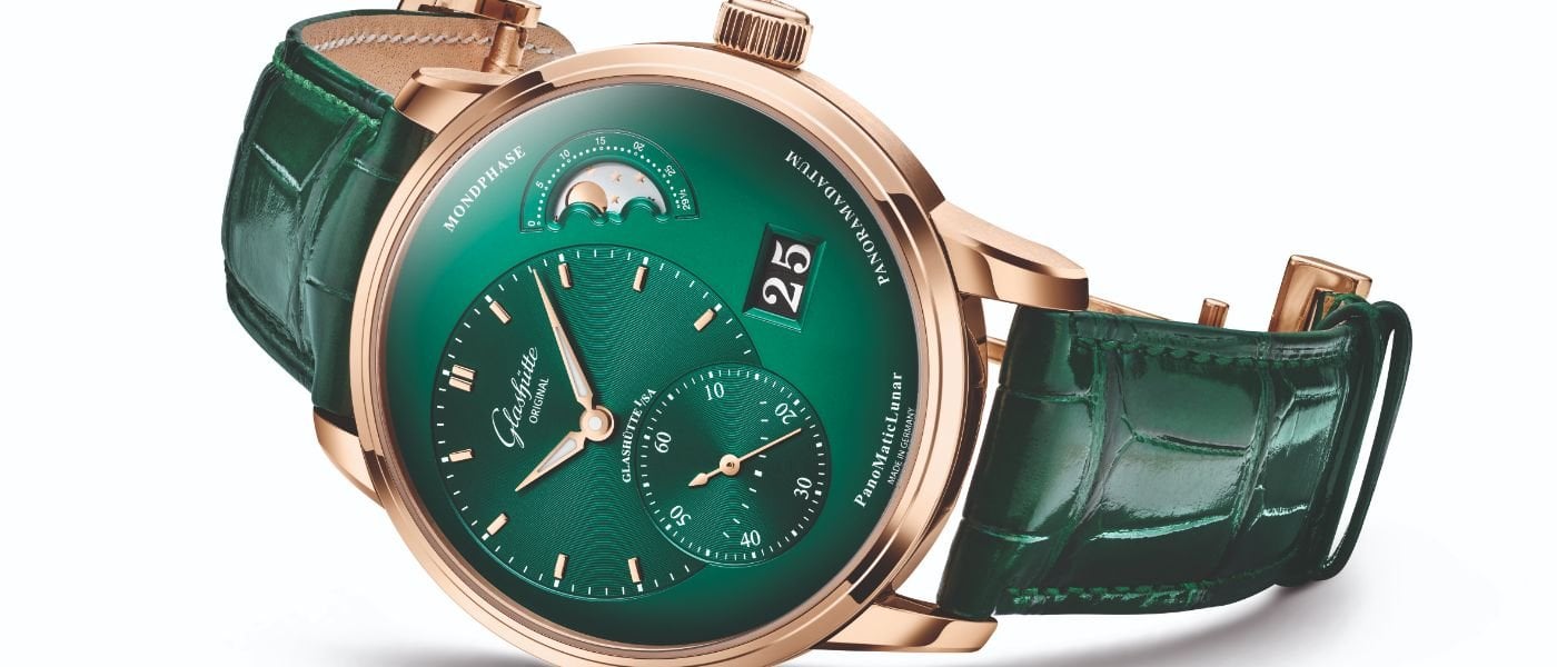 Glashütte Original: the PanoMaticLunar now in lush green