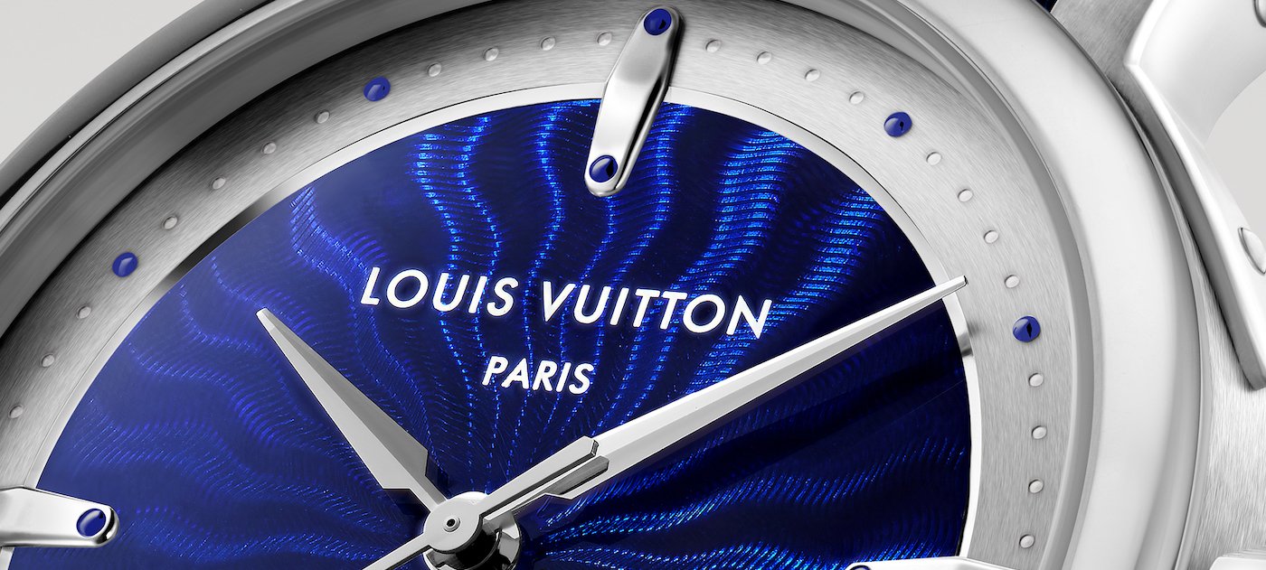 Louis Vuitton Escale Platinum Guilloché and Grand Feu Enamel Dial