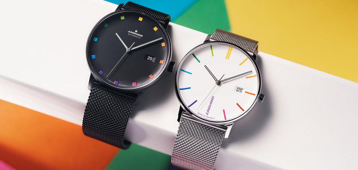 Junghans celebrates 100 years of Bauhaus Dessau with colourful tribute 