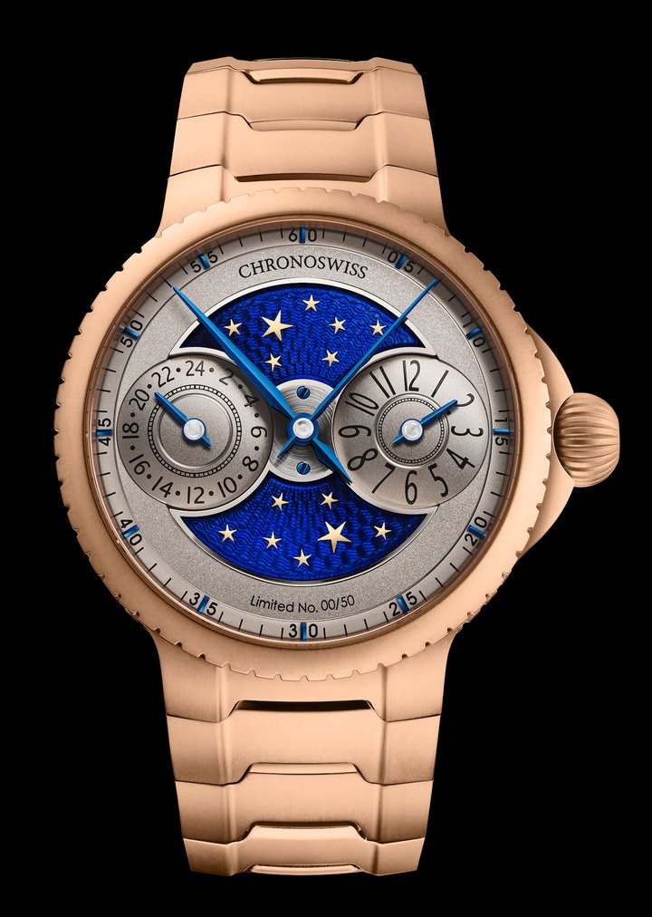 Chronoswiss unveils the Pulse GMT Enamel Sky Gold