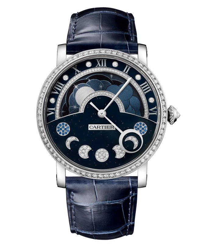 ROTONDE DE CARTIER DAY AND NIGHT RETROGRADE MOON PHASE