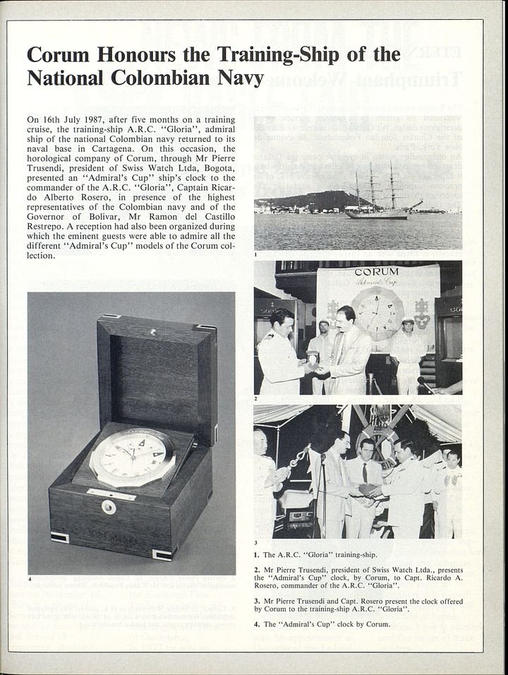 Corum's ties to the nautical world run deep (here, a 1987 Europa Star archive on the Admiral's Cup): the model bearing that name - until recently accounting for some 65% of sales - is the cornerstone of the revival led by Haso Mehmedovic.