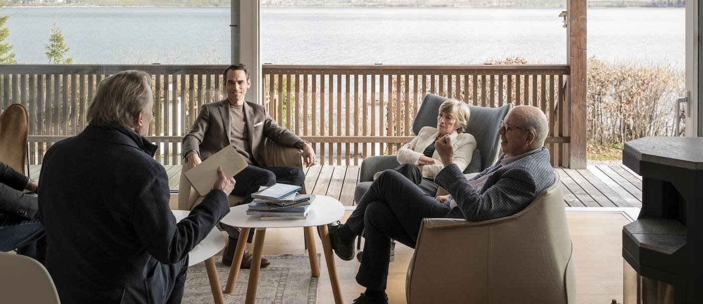 A lakeside conversation with the Meylan family
