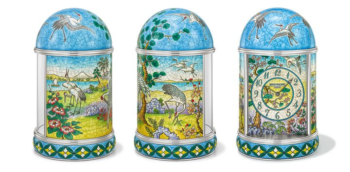 Precious enamelled Dome clocks.