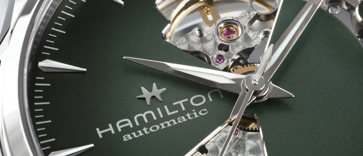 Hamilton Jazzmaster Open Heart with all-new aventurine-inspired dial