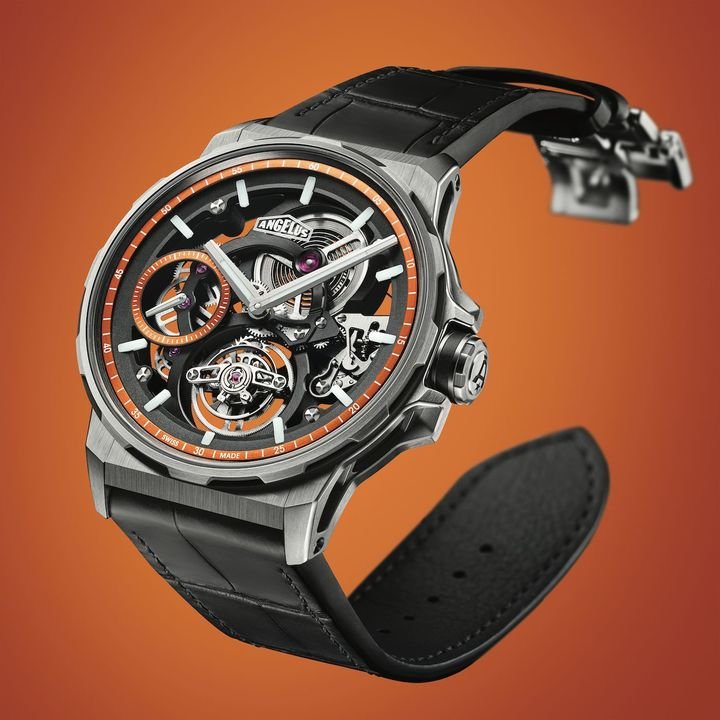 Angelus flying tourbillon skeleton titanium orange edition: a zest for precision