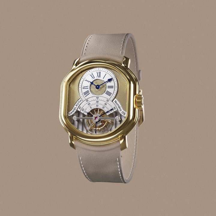 A limited edition of 20 pieces, the Tourbillon Souscription is inspired by the 1988 original and incorporates a few subtle adjustments. The most important change concerns the lugs which have been given an elegant downward arch. The dial is by Comblémine, which belongs to another master watchmaker, Kari Voutilainen.