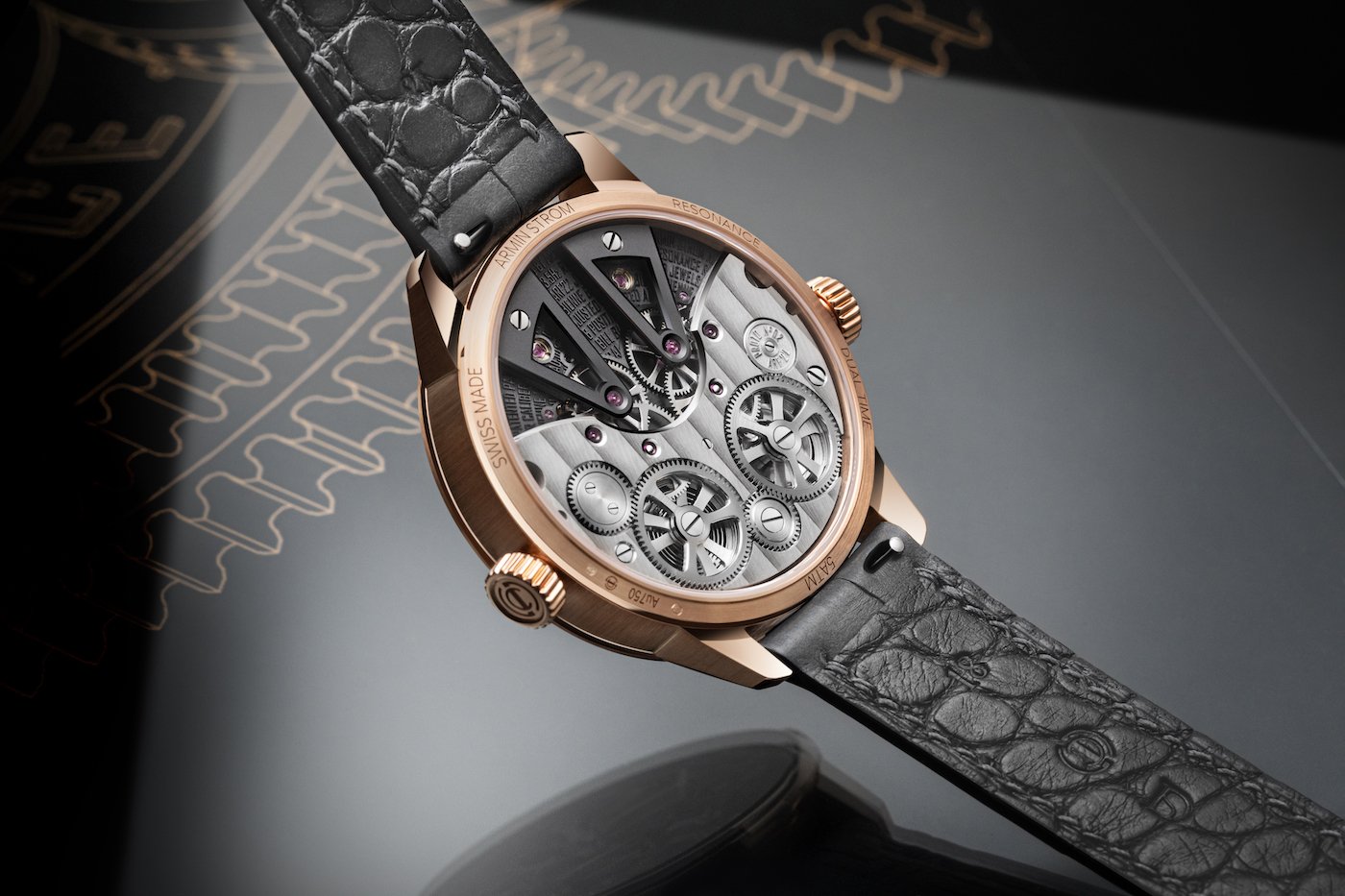 Armin Strom's elegant new Dual Time GMT Resonance Rose Gold