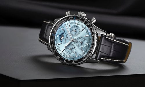 Breitling's new ice-blue Navitimer B19 perpetual calendar chronograph