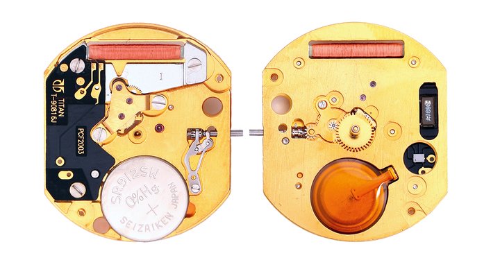 The Edge quartz movement measures just 1.15mm thick and drives hours and minutes functions.