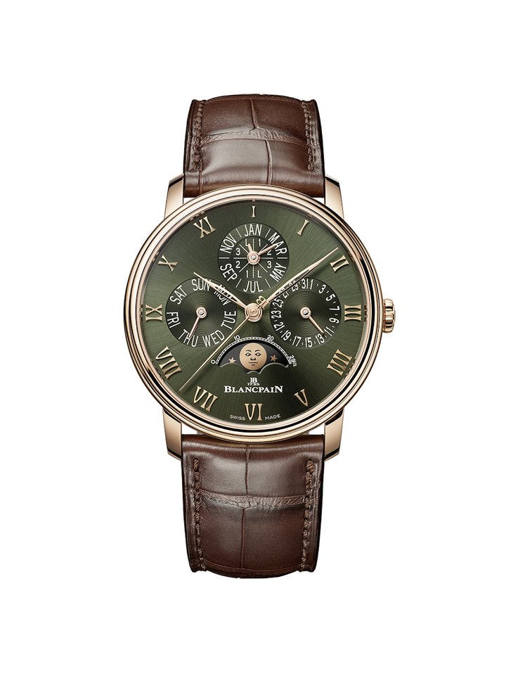  Blancpain Villeret Quantième Perpétuel with an intense green dial