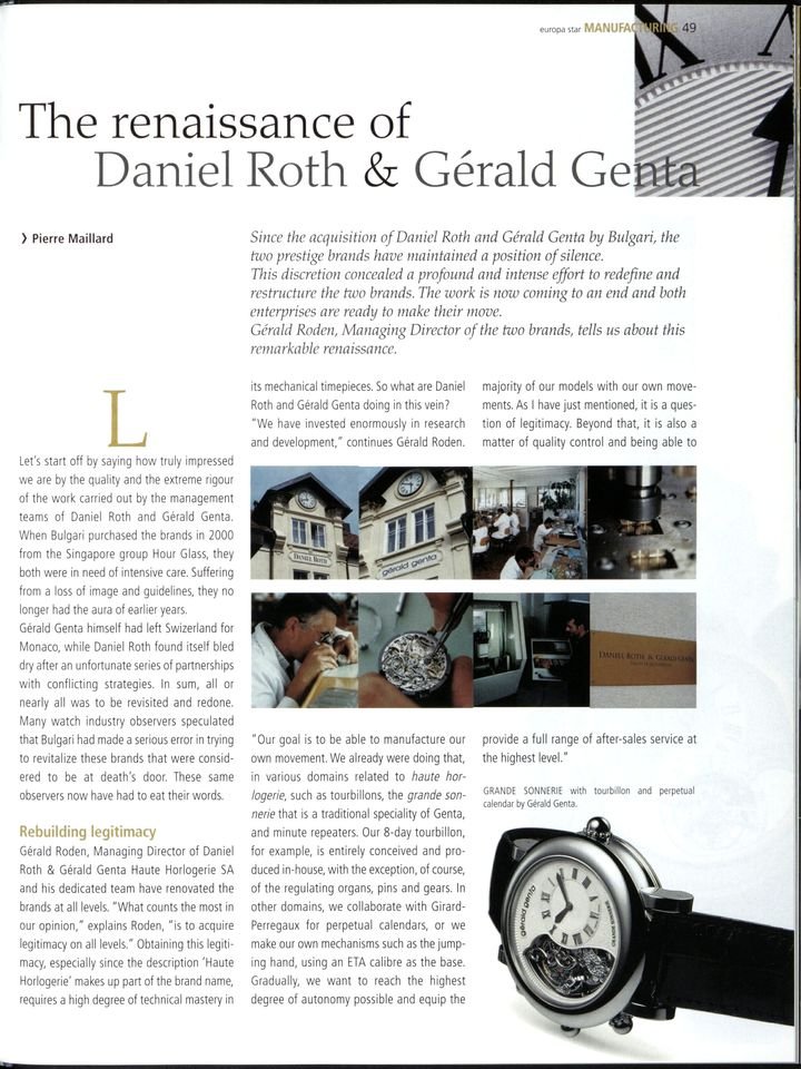 LVMH and the relaunch of Daniel Roth