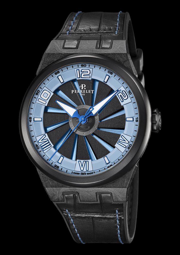 Perrelet welcomes Turbine Ice Blue in carbon and titanium