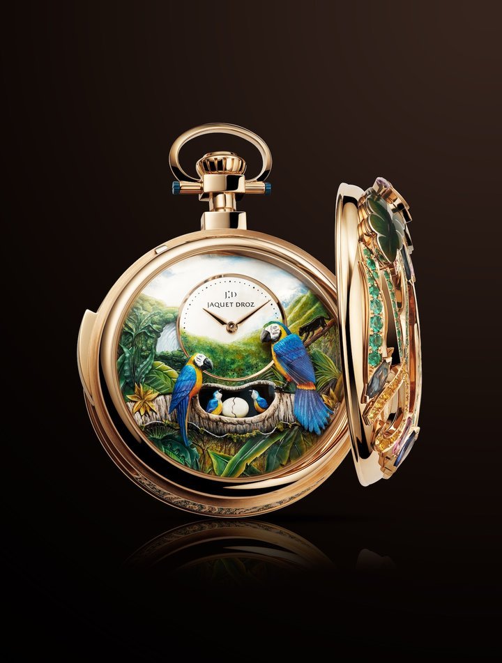 Jaquet Droz Pocket Watch Automaton - Parrot Repeater