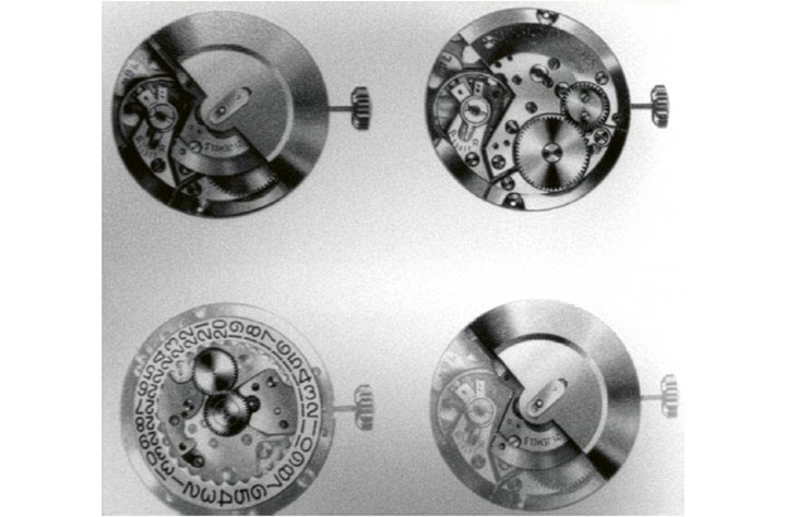 Four iterations of Tissot's unique Calibre (1959)