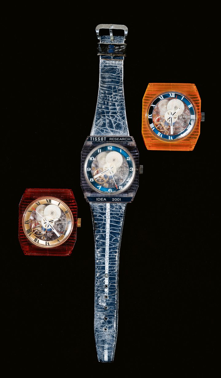 Three Astrolon watches (1970) from Luc Tissot's collection