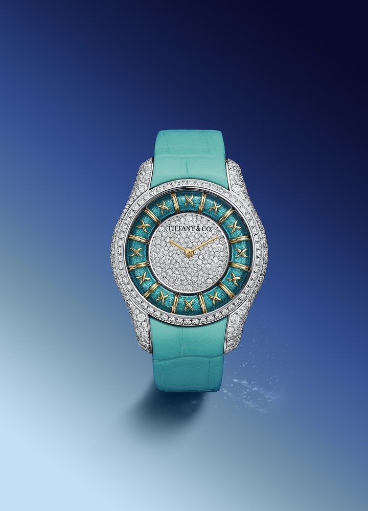 Tiffany & Co. reimagines its iconic Paillonné Enamel Bangles in a watch