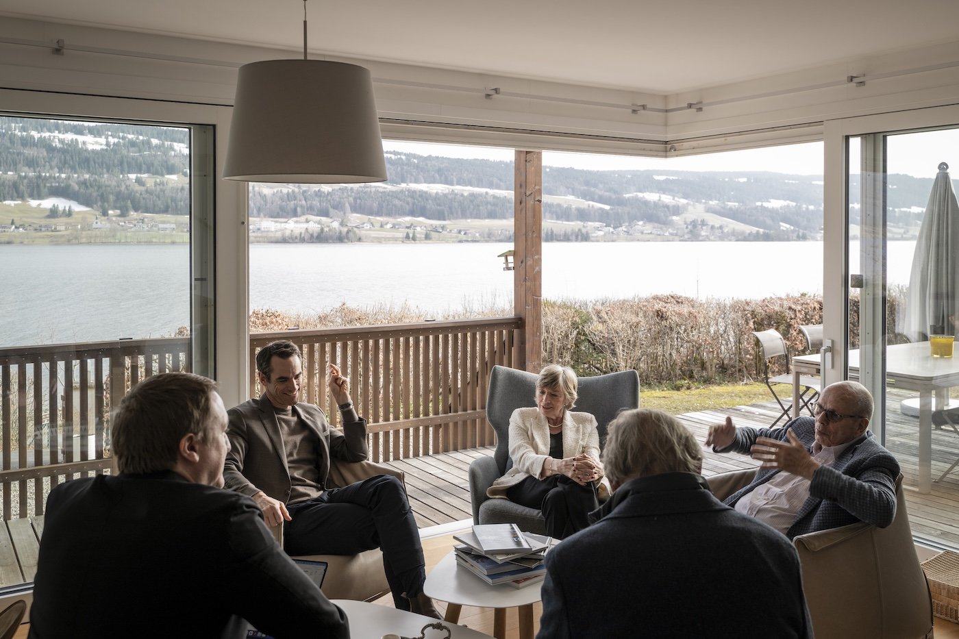 A lakeside conversation with the Meylan family