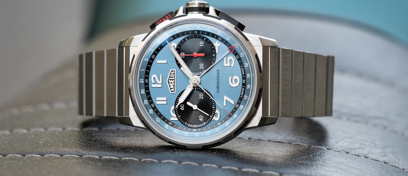 Angelus introduces the Chronodate Titanium Storm Blue Edition