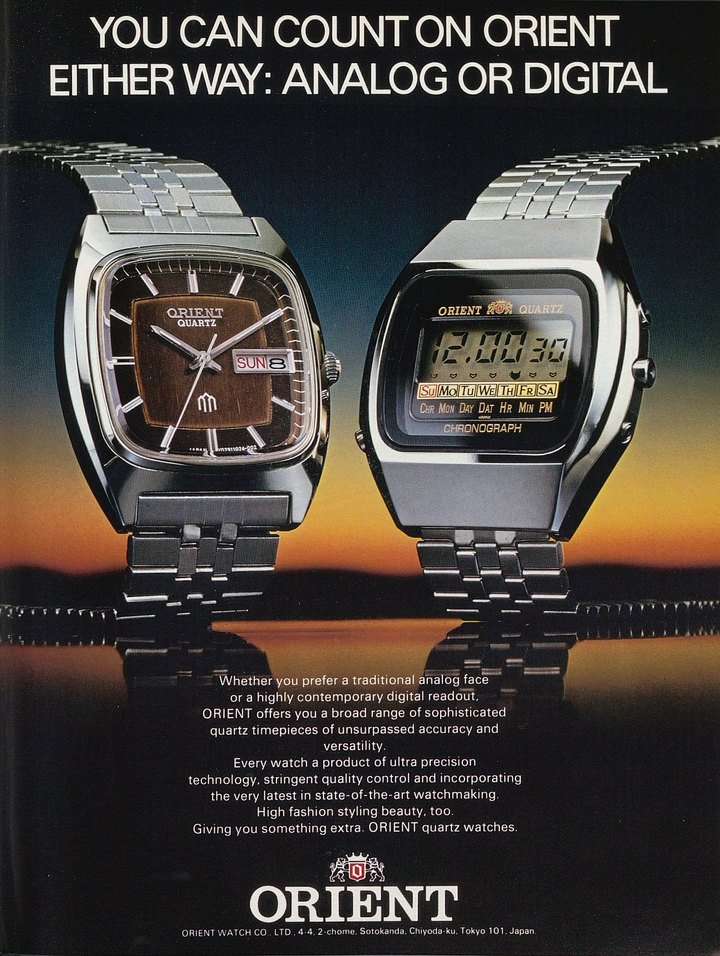 An advertisement by Japanese brand Orient in a 1978 edition of Europa Star.