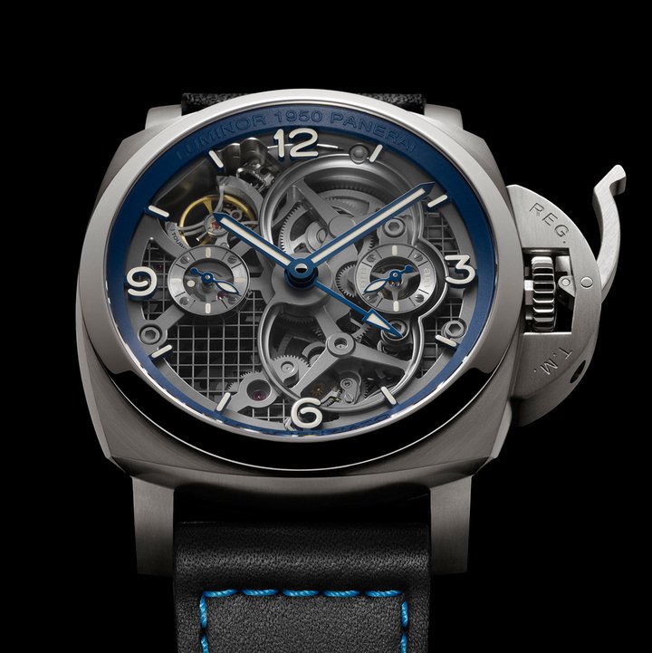 PANERAI LO SCIENZIATO LUMINOR 1950 TOURBILLON GMT TITANIO – 47mm