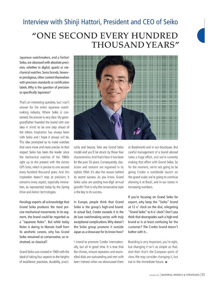 Back in 2015, we asked Shinji Hattori — great-grandson of Seiko founder Kintaro Hattori and Chairman, Group CEO, and Group CCO of Seiko Group Corporation — whether Credor would one day go global. “I intend to promote Credor internationally, but all in good time,” he replied. A decade later, that moment has finally arrived!