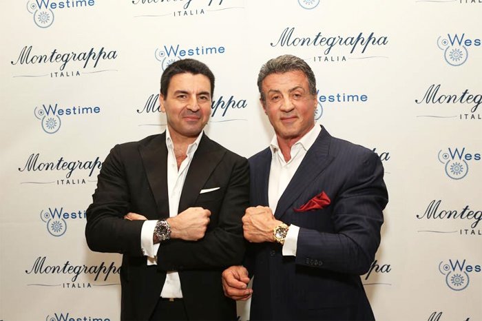 Giuseppe Aquila and Sylvester Stallone