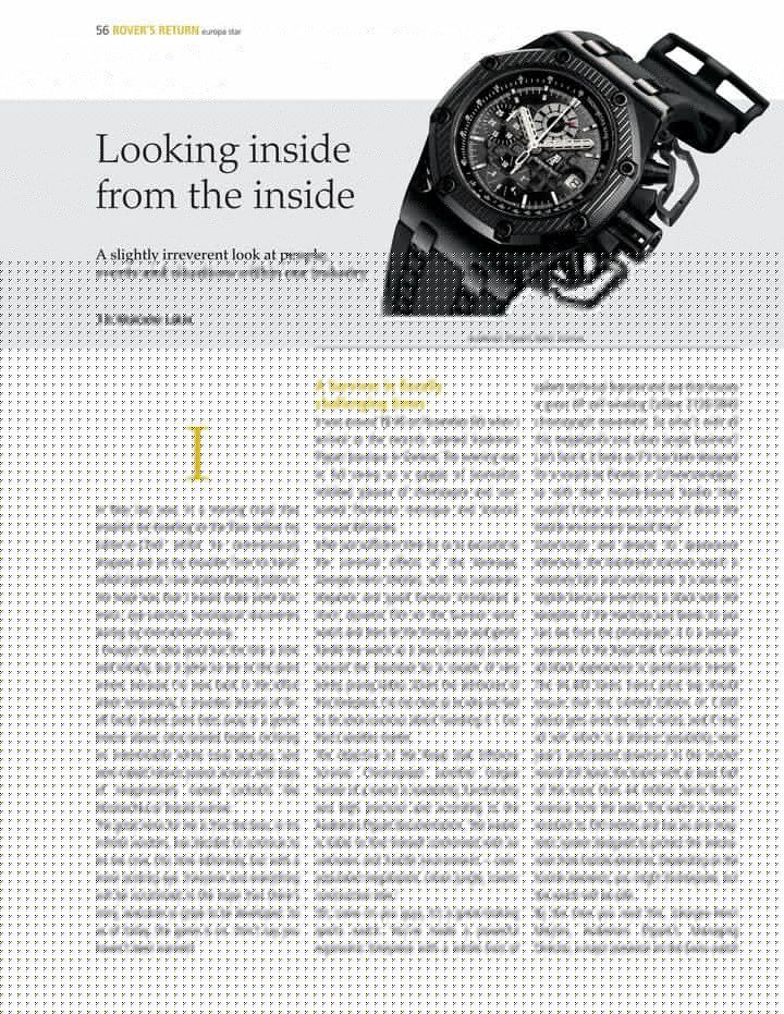 An iconic watch in Europa Star's archives: the Royal Oak