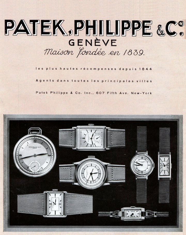 1934: The brand new Reference 96, later christened the “Calatrava”, takes centre stage in the photograph. Patek Philippe's communication strategy diverges from other brands, consistently prioritising visuals over text.