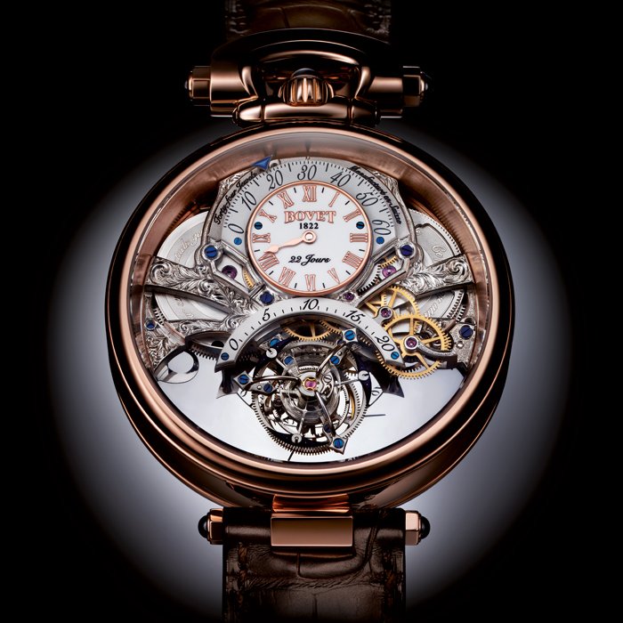 Braveheart transparent tourbillon with retrograde minute hand by Bovet