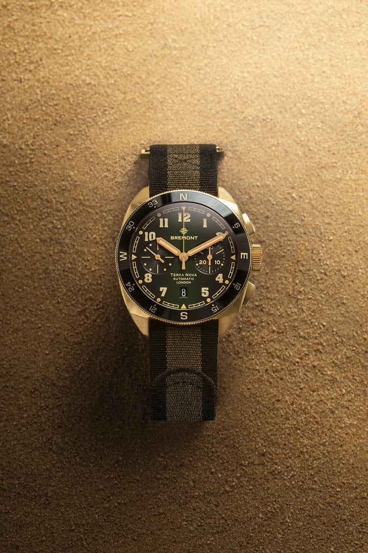 Bremont Terra Nova Bronze forged in a new cupro-aluminium alloy