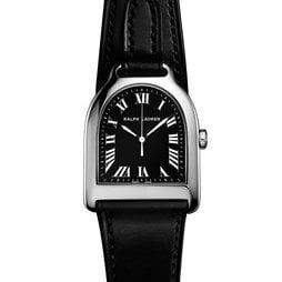 STIRRUP (Medium Model - Steel - Black Dial) by Ralph Lauren