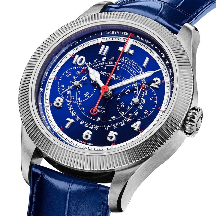 Launched in 2023 under the dual Montblanc/Minerva signature, the Unveiled Timekeeper Minerva features a chronograph controlled via the fluted bezel. A single click starts the chronograph, a second stops it, and a third resets it. This model foreshadowed the revival of Minerva under its own name, now fully realised.