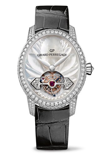 Cat's Eye Tourbillon with Gold Bridge (Black Strap) by Girard-Perregaux