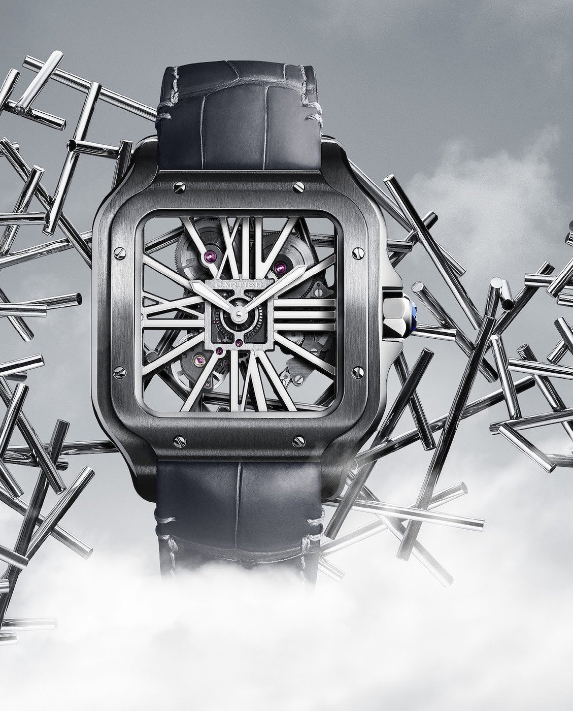 Cartier Santos Skeleton Noctambule