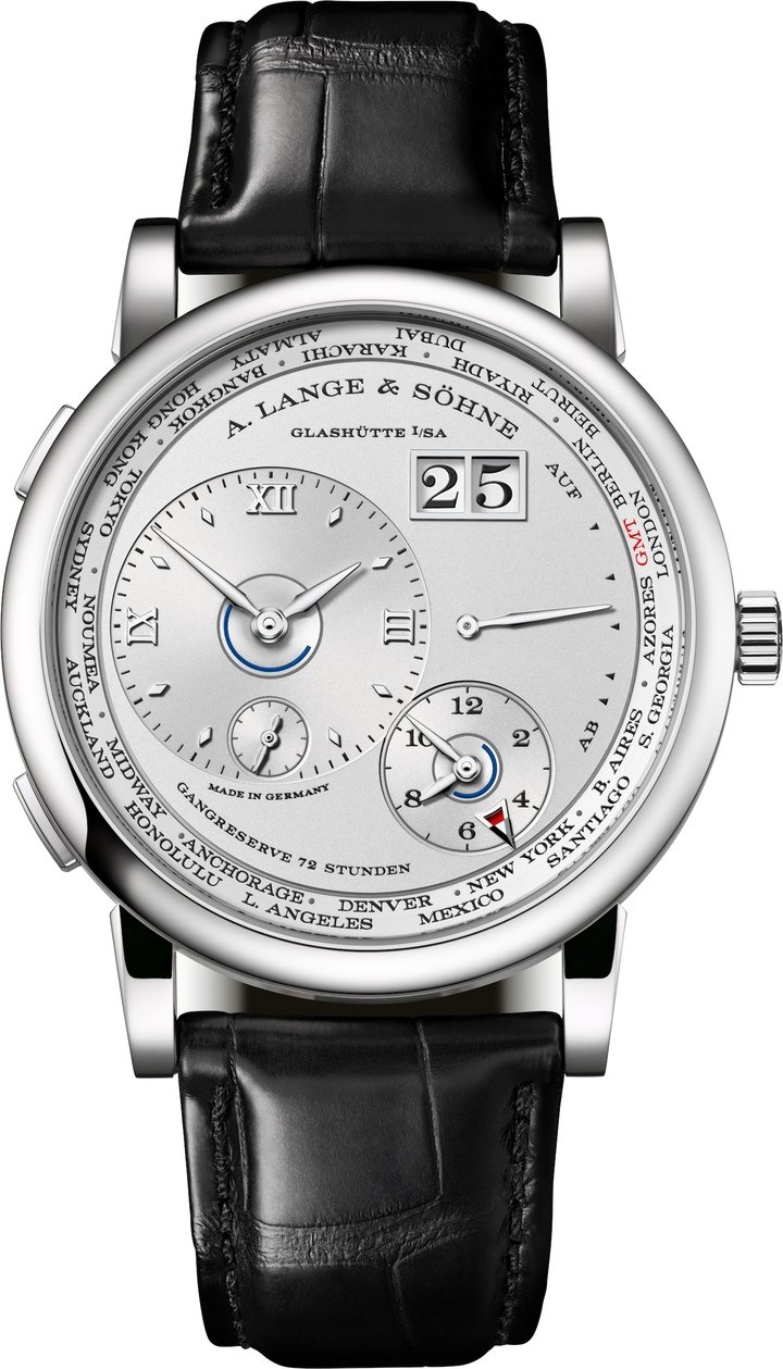 The A. Lange & Söhne Lange 1 Time Zone in platinum, released in 2023, reference 136.025