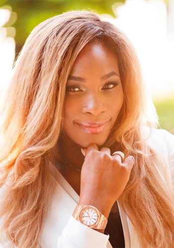 Serena Williams wearing a Royal Oak 37mm in rose gold by Audemars Piguet