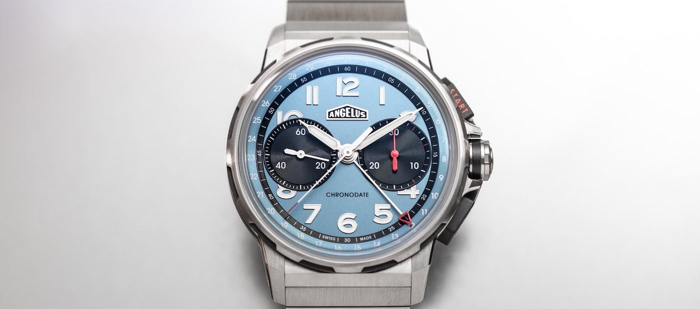 Angelus introduces the Chronodate Titanium Storm Blue Edition